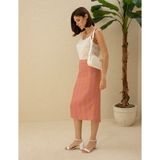 Pierre Cardin Kadın Turuncu Regular Dokuma Etek 50268486-VR222 - Şeftali - 36