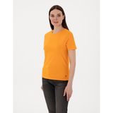 Pierre Cardin Kadın Turuncu Regular Fit Basic Tişört 50305766-VR051 - M