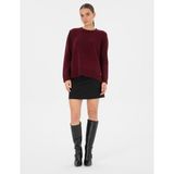 Pierre Cardin Kadın Vişne Comfort Fit Kazak 50316310-VR223 - XS