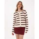 Pierre Cardin Kadın Vişne Hırka (Triko) 50310974-VR223