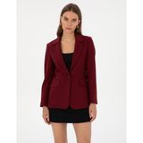 Pierre Cardin Kadın Vişne Slim Fit Ceket 50310125-VR223 - Dropsuz - 42