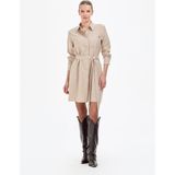 Pierre Cardin Kadın Vizon Comfort Fit Dokuma Elbise 50318196-VR052 - 38