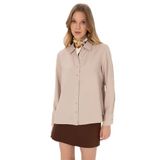 Pierre Cardin Kadın Vizon Gömlek Desenli 50318219-VR052