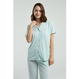 Pierre Cardin Kadın Yeşil Gömlek Pijama Takım