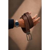 Pierre Cardin Kahverengi Erkek Deri Kemer - %100 Hakiki Deri Kemer - PC-BSC.Flot Deri Kemer