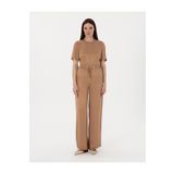 Pierre Cardin Kahverengi Saten Loose Fit Pantolon 50301237-VR029