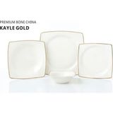 Pierre Cardin Kayle Gold 58 Parça 12 Kişilik Yemek Takımı