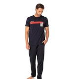 Pierre Cardin Kısa Kol Erkek Pijama Takımı, Lacivert, S Beden