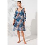 Pierre Cardin Kolu Bant Detaylı Tunik Pareo Ocean 231802-D - L - XL - Okyanus