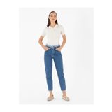 Pierre Cardin Koyu Indigo Mom High Waist Fit Jean Pantolon 50291385-vr089
