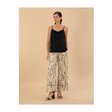 Pierre Cardin Krem Desenli Saten Pantolon 50275628-vr071