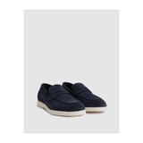 Pierre Cardin Lacivert Bant Detaylı %100 Deri Süet Loafer Ayakkabı 50327088-VR033