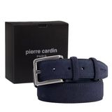 Pierre Cardin Lacivert Suet Deri Erkek Kemer PC-1009LS7 (Lacivert, 120 CM)