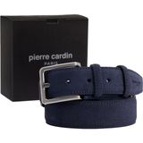 Pierre Cardin Lacivert Suet Deri Erkek Kemeri (En 3,5 cm) PC1009L3S - 120 cm