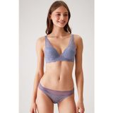 Pierre Cardin Lavanta 4821 Biella Soft Push Up Dolgulu Çiçekli Bralet Sütyen Takımı / Iç Çamaşır Takım