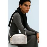Pierre Cardin Limited Edition Beyaz Dijital Monogram Kadın Çapraz Omuz Çantası 05PO25Y10701