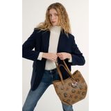 Pierre Cardin Limited Edition Camel Çıtçıt Kapamalı ve Fermuar Cepli Kadın Omuz Çantası 05PC25K10519
