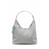 Pierre Cardin Limited Edition Mavi Dijital Monogram Kadın Omuz Çantası 05PO25Y10702