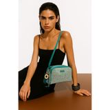Pierre Cardin Limited Edition Yeşil Dijital Monogram Kadın Çapraz Omuz Çantası 05PO25Y10701