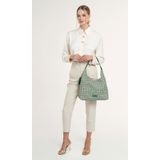 Pierre Cardin Limited Edition Yeşil Dijital Monogram Kadın Omuz Çantası 05PO25Y10702