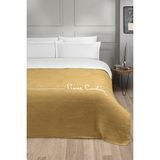 Pierre Cardin Logo Çift Kişilik Hardal 200x220 cm Pamuk Battaniye