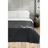 Pierre Cardin Logo Tek Kişilik Antrasit 150x200 cm Pamuk Battaniye
