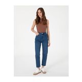 Pierre Cardin Mavi Mom High Waist Fit Jean Pantolon 50307837-vr036