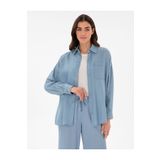 Pierre Cardin Mavi Oversize Jean Gömlek 50306750-VR036