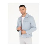 Pierre Cardin Mavi Suni Deri Ceket 50275817-300