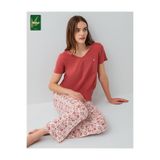 Pierre Cardin Modal Pamuklu Kısa Kollu Kadın Pijama Takımı Ethnic Geniş Beden Seçeneği