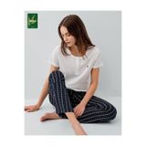 Pierre Cardin Modal Pamuklu Kısa Kollu Kadın Pijama Takımı White Geniş Beden Seçeneği