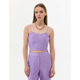 Pierre Cardin Mor Crop Top Kolsuz Bluz 50269351-vr149