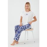 Pierre Cardin Natural Botanicals Beyaz Kadın Kısa Kol Pijama Takım