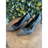 Pierre Cardin Önü Ve Topuğu Taşlı Siyah Stiletto 52610