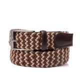 Pierre Cardin Örgü Erkek Kemeri (En 3,5) PC1745 (Kahve/Vizon, 110 CM)