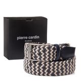 Pierre Cardin Örgü Erkek Kemeri (En 3,5) PC1745 (Lacivert/Gri, 115 CM)
