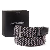 Pierre Cardin Örgü Erkek Kemeri (En 3,5) PC1745 (Siyah/Arduvaz, 125 CM)