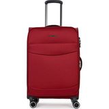 Pierre Cardin Orta Boy Kumaş Valiz Ultra Light Sessiz 8 Tekerlek Geniş Hacim 04PC6005 - Bordo