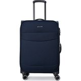 Pierre Cardin Orta Boy Kumaş Valiz Ultra Light Sessiz 8 Tekerlek Geniş Hacim 04PC6005 - Lacivert