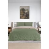 Pierre Cardin Pamuk Nevresim Takımı Biyeli Çift Kişilik Yeşil-Krem - 200 x 220 cm - Krem - Yeşil
