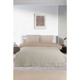 Pierre Cardin Pamuk Nevresim Takımı Biyeli Tek Kişilik Bej-Krem - 160 x 220 cm - Krem - Bej