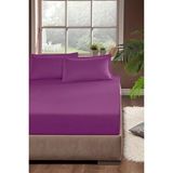 Pierre Cardin Pamuk Saten Lastikli Çarşaf 160x200 Mor