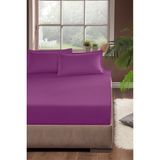 Pierre Cardin Pamuk Saten Lastikli Çarşaf 200X200 - Mürdüm - 200 x 200