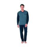pierre cardin paris Pierre Cardin Jakarlı Pijama Takımı, 2XL, P6C1C1C0C, Lacivert, Erkek