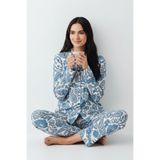 pierre cardin paris Pierre Cardin Modal-Pamuk Pijama Takımı, M, VR.11.P90.C76.Y01, Mavi, kadın