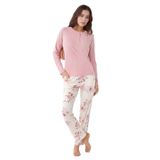 pierre cardin paris Pierre Cardin Modal Rahat Pijama Takımı, M, Q9RKL0YKP5L5Y, Pembe, kadın