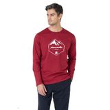 pierre cardin paris Pierre Cardin Pamuk Bisiklet Yakalı Uzunkol Pijama Takım, L, PC6097PENT, Bordo, erkek