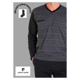 pierre cardin paris Pierre Cardin Pamuk Jakarlı Pijama Takımı, XL, THCL6VR01PC, Siyah, erkek