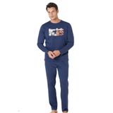 pierre cardin paris Pierre Cardin Pamuk Pijama Takım, 2XL, PC6096PENT, Indigo, erkek