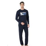 pierre cardin paris Pierre Cardin Pamuk Pijama Takım, 2XL, PC6096PENT, Lacivert, erkek